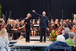 Lea Nagel und Andreas Kehlenbeck beim Schlussapplaus.